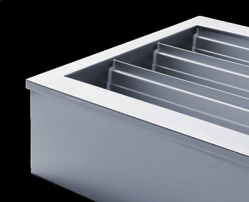 BLU DROP-IN PAN CHILLERS Kairak s versatile Drop-in Pan Chillers are the essential element for chef prep counters, buffet stations, serving lines or specialty carts (i.e. salsa bars or condiment stations).