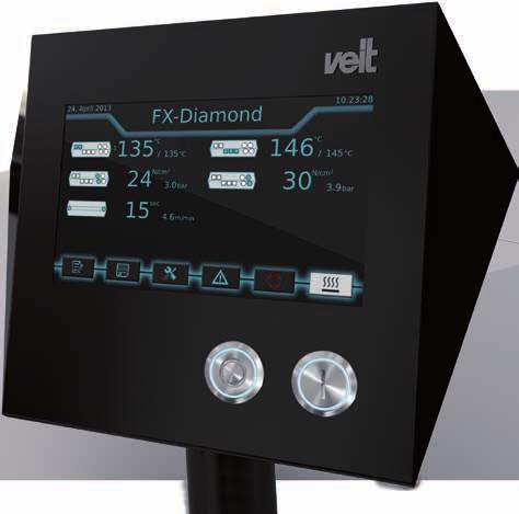 The control panel The FX 1000/1400 pressure system Never before has a fusing machine been so easy to operate VEIT Kannegiesser technology plays a leading innovative role in sensitive pressure