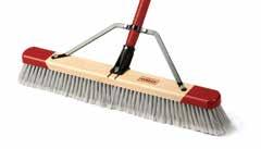 26 BROOMS PUSH BROOMS BEST-IN-CLASS PREMIUM RED-END Instantly identified by the trademark red-painted ends, Harper push brooms are made using North American furniture-grade premium hardwood maple