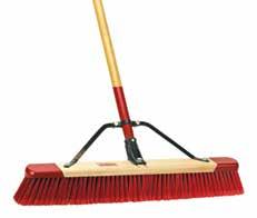Harper bolt-on connector Assembled push brooms come with a 1-1/8" x 60" wood handle with bolt-on connector and steel brace 3024A H3024 24" Indoor/outdoor steel center push broom head 302412 24"