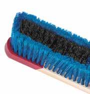 BROOMS 29 PUSH BROOMS BEST-IN-CLASS PREMIUM RED-END INDOOR/OUTDOOR WET AND DRY DEBRIS Hardwood maple block Semi-stiff Polystyrene bristles for all surfaces Sweeps oil dry, dirt, soil, mulch, grass