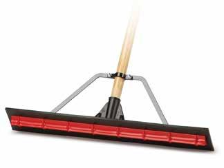 connector flexes and bends Best for semi-smooth to smooth surfaces indoors or out 574552A 24" Assembled curved foam squeegee with 1-1/8" x 54" unbreakable wood handle 3 Label Twin moss foam rubber