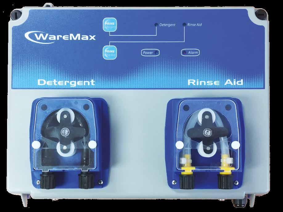 4 Warewashing WareMax LL 1 detergent pump ; 1 rinse-aid pump WareMax LLL 1 detergent pump ; 1 rinse aid pump ; 1 sanitizer pump WareMax WareMax is a range of dispensers that offers accurate, state of
