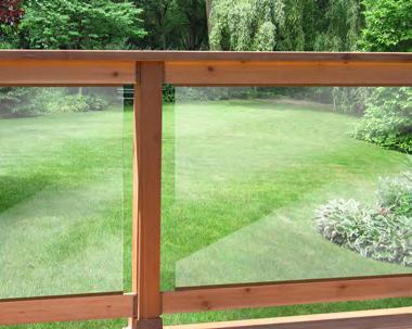 Use our Glass Mount Track to install Regal Tempered Glass Panels in a wood railing