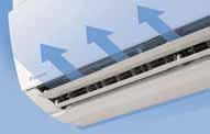 : the flaps descend to blow warm air directly down to the floor to quickly warm the whole room.
