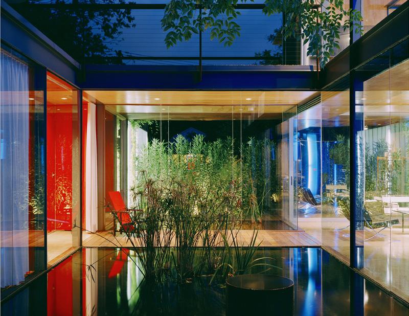 The Annie Residence, designed by Bercy Chen studio, uses color to differentiate interior programmatic elements.