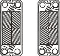 Each plate has four holes unched out, one in each corner. Multi-pass heat exchangers have special turning plates in which two of the holes are left blank.