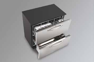 Automatic defrost with self-evaporating drip tray The following are included as standard: 4 x 1/2 gastronorm pans 4 x 1/3 gastronorm pans 3 x 1/9 gastronorm pans 2 large bottle dividers 3 small