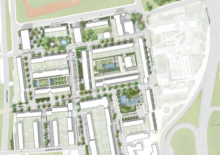 Masterplanning A master-plan approach was adopted, intended to be cohesive and responsive to existing neighbourhood constraints, so ensuring long-term, sustainable improvements.