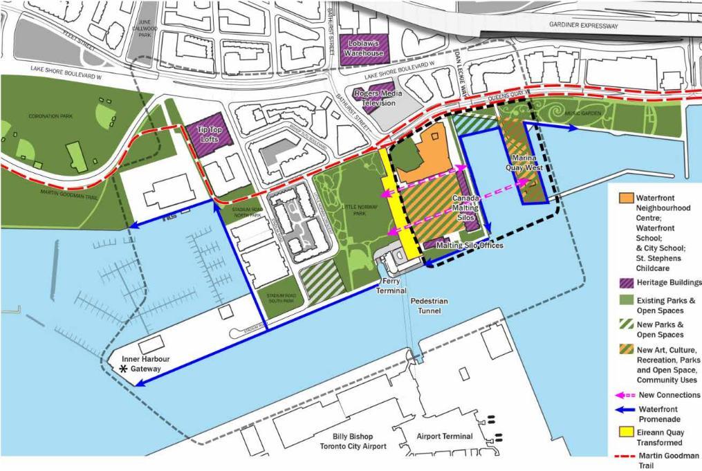 Bathurst Quay Neighbourhood Plan (BQNP): Overview of recommendations The silo site and Eireann Quay will play important roles in