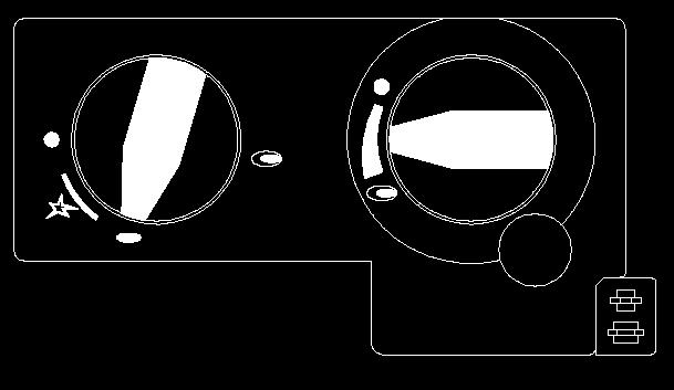 From any heat setting, turn to PILOT as in Fig 4. 2. Depress the same knob slightly and turn clockwise to OFF position (filled circle). See Fig. 5.
