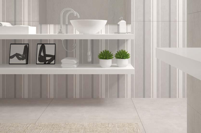porcelain tiles, adding practicality and