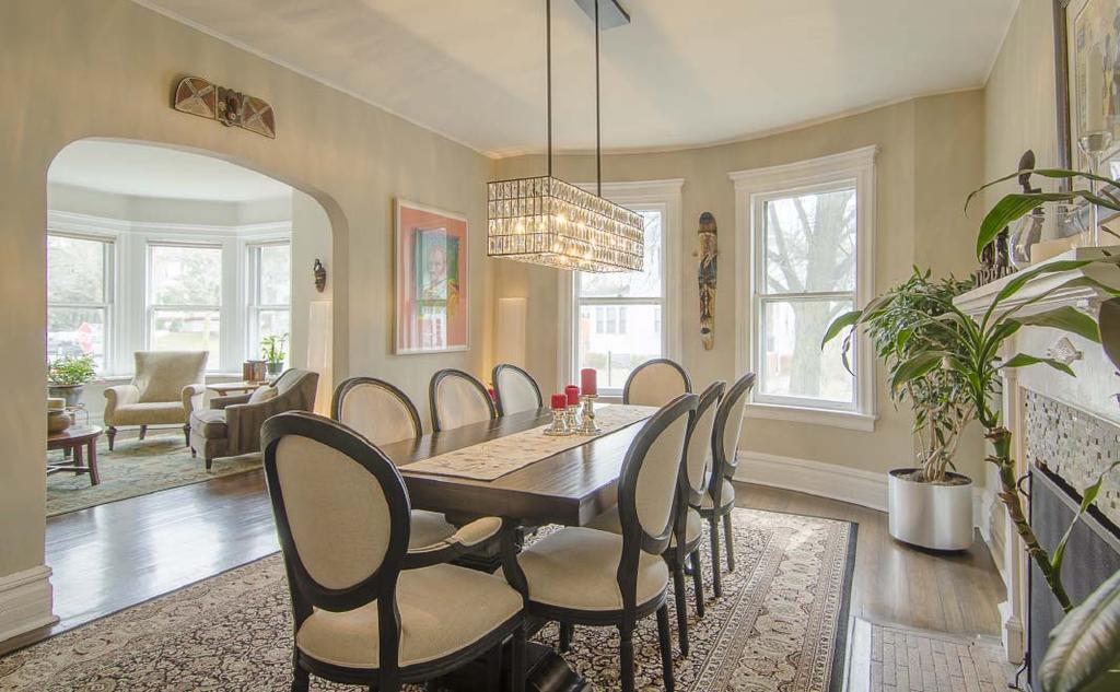 leads to the dining room creating an open flow ideal for entertaining.