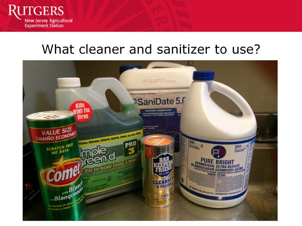 There are many types of cleaners and sanitizers available on the market.