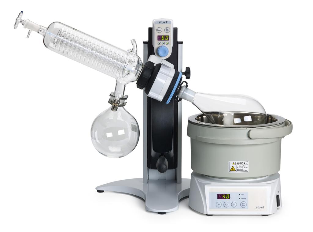 Rotary Evaporators Digital control Each unit is also provided with an easy to use Can be orientated for left or right handedness vacuum release and a continuous feed system, Simple, counterbalanced