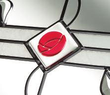 appeal of leaded glass with a modern twist.
