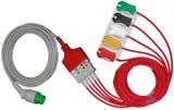 ARGUS LCM/PLUS Various Cables 9 Service Handbook ECG cable 9.3 9.3 ECG cable Device Part. No. Cable type Lead/channel Color Protection End LCM 2.400041 Pat. Cable compl. 5-L IEC HF Clip LCM 2.