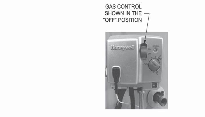 Gas Control Removal From Water Heater Step 1. Position the gas control power switch to the OFF position and unplug heater from wall outlet. Step 2.