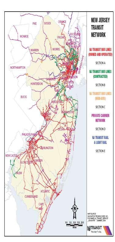 NJ TRANSIT s Multimodal Network Third largest commuter transit system in the country