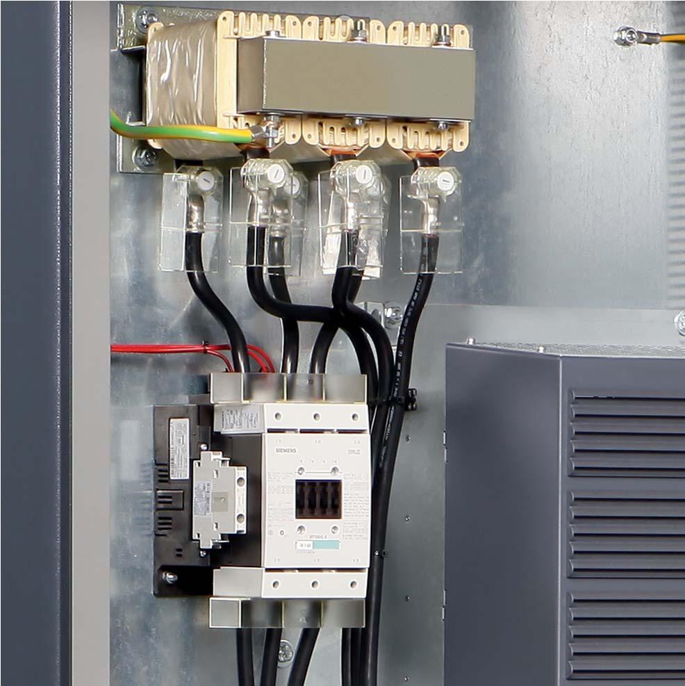 a premium contactor, overload protection cut-out and phase loss monitoring.