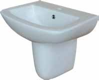 20 55 Ø35 Ø45 425 BASINS 520 Milano II 400 MBSM840.1.PW2 $140.00 ($154.00) Contemporary vitreous china wall basin Wide soap platform Supplied with Plastic O/Flow Plug & Waste Capacity 2.