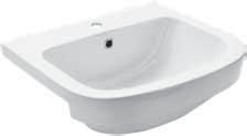 00 Traditional Oval form semi-recessed basin Suitable for commercial and domestic applications Mid-sized with generous bowl size Supplied with Plastic O/Flow Plug & Waste Capacity 4.