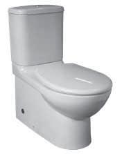 00) Contemporary flush to wall close coupled vitreous china toilet suite Modern styling with simple easy-clean lines Supplied with soft close seat as standard 4 Star dual flush efficiency Concealed