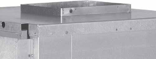 Vertical Unit Features and Benefits Blower Housing The blower housing protrudes through the cabinet top allowing adequate material for connection to a flexible duct.