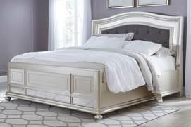 boxes have ball bearing side glides Beds available: King Sleigh Bed (76/78/97) Queen Sleigh Bed (74/77/96) B650 Coralayne (Signature Design) Glamorous silver sheen bedroom made with