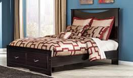 Full Panel HB (55/B100-21) -50 Under Bed Storage can be added to one or both sides of queen or king poster beds and king or queen sleigh beds B220 Maxington Vintage casual two-tone
