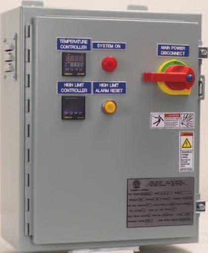 Temperature Controllers Control Panels Common Designs Temperature Control Panels Designed for Industrial Process Applications Design Features NEMA 12 enclosure Model TEC-4100 1/4 DIN or TEC-9100 1/16