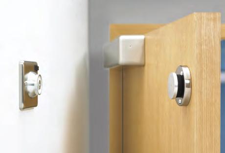 ORBIS COMMERCIAL FIRE DOOR CONTROLS Electromagnetic Door Holders Wall and floor mounted electromagnetic door holders are used in conjunction with either an overhead door closer or floor spring.