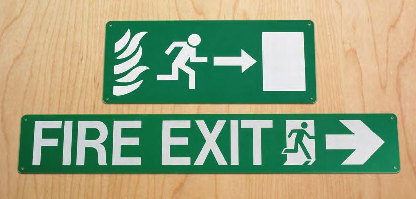 www.laidlaw.net ORBIS COMMERCIAL SIGNS & SYMBOLS Fire Exit Signs 60 4. 60 4.2 Fire exit signs are used on doors, emergency or fire escape routes.