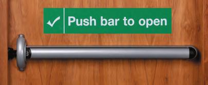 select the correct length of Touchbar unit to suit the door width (see page 6). 59 86 One point Panic Pushbar Device 59 87. & 59 87.