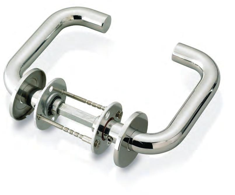 accuracy of installation Improved strength and durability Orbis Commercial lever handle assemblies have the following features All levers are circlip fixed to the rose inner Phosphor bronze bearing