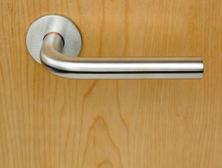 ORBIS COMMERCIAL LEVER FURNITURE Lever Handle Straight Round bar straight lever handles prefixed to 5mm concealed fixing roses 8mm spindle supplied & PS7 finishes are Grade 6 stainless steel Exceeds