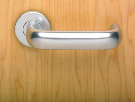 4/6 Lever Handle On insert rose Return to door lever handles are available prefixed to Orbis insert roses for use with the Orbis Premier flat backplate system.