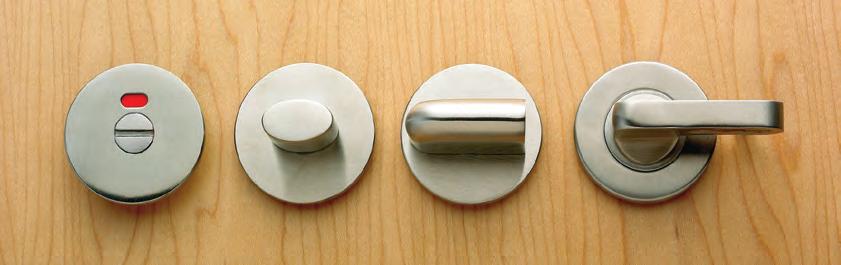 Escutcheons Concealed fixing Suitable for use in conjunction with all Orbis Commercial rose mounted lever handles or with pull handles Snap on cover conceals fixings Thumbturns complete with 5mm