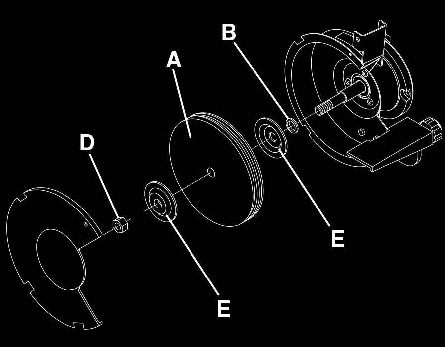 OPERATING THE BENCH GRINDER (Refer to Fig. K on page.) 7. Remove the Outer Wheel Flange (H) and then the abrasive wheel (I) from the arbor shaft (G). 8.