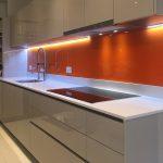 coloured glass wall panels