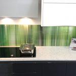 Green soft stripe kitchen