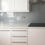 FX3 Silver metallic glass kitchen with