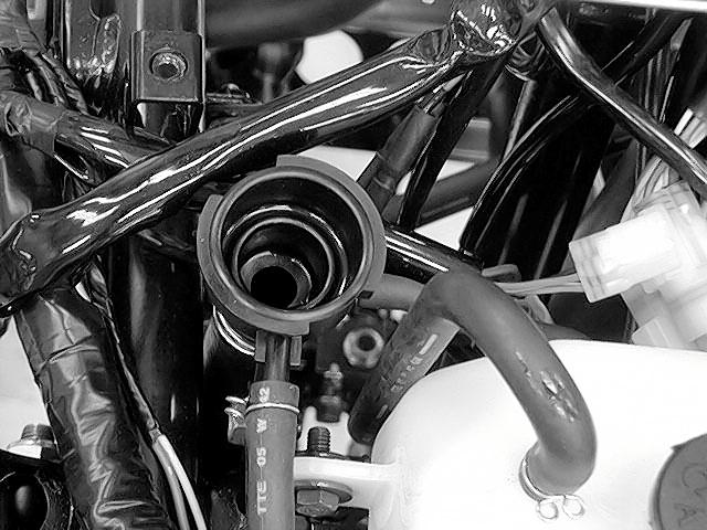Filler Neck Bleed air from the system as follow: 1. Start the engine and let it idle for 2 