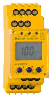 ISOMETER isomed427p Insulation-, load- and temperature monitoring device (insulation fault location integrated) The ISOMETER isomed427p monitors the insulation resistance of unearthed AC circuits