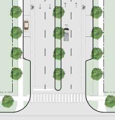 2 Varies Parking Varies Proposed Stewart Avenue Section : minimum available road width