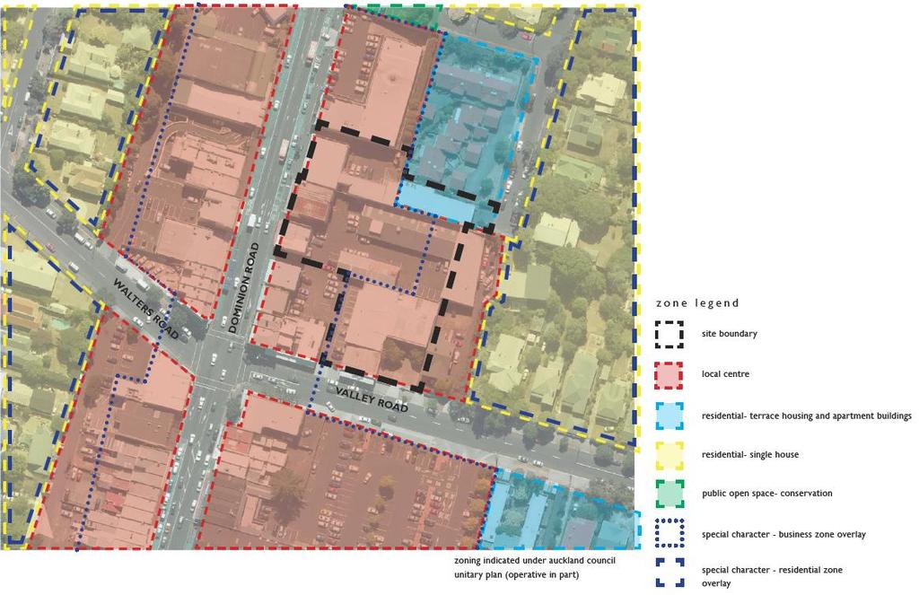 Figure 2: Zoning Summary Further details and images of the site and locality (with and without the proposed building)