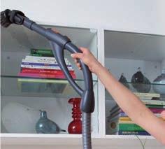 Cleaning equipment Skirting boards, areas under sofas, radiators, carpets, mattresses, curtains... The best way to clean different surfaces and objects is to change the nozzle to suit the purpose.