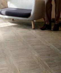 tiles together with strip to create large format slab - See page 61 Plank weave design