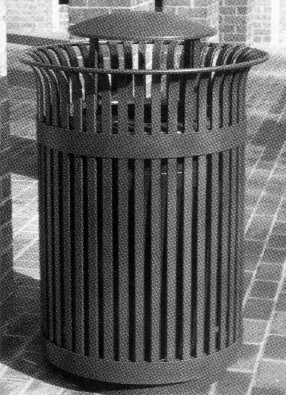 areas. Recycling Containers. In larger or high use areas provide individual recycling containers that are designed similarly to the trash receptacles.