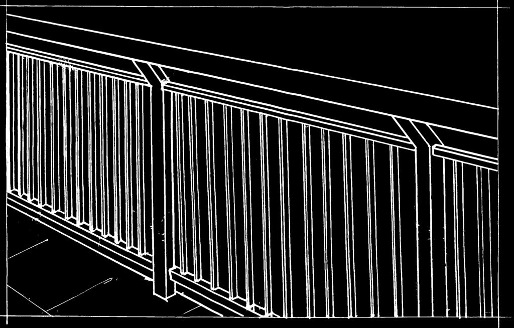 Chapter 3 133 Railings Railings and bullrails are both used along edges of pier aprons and marginal wharves. See page 33 for typical edge treatment layouts.